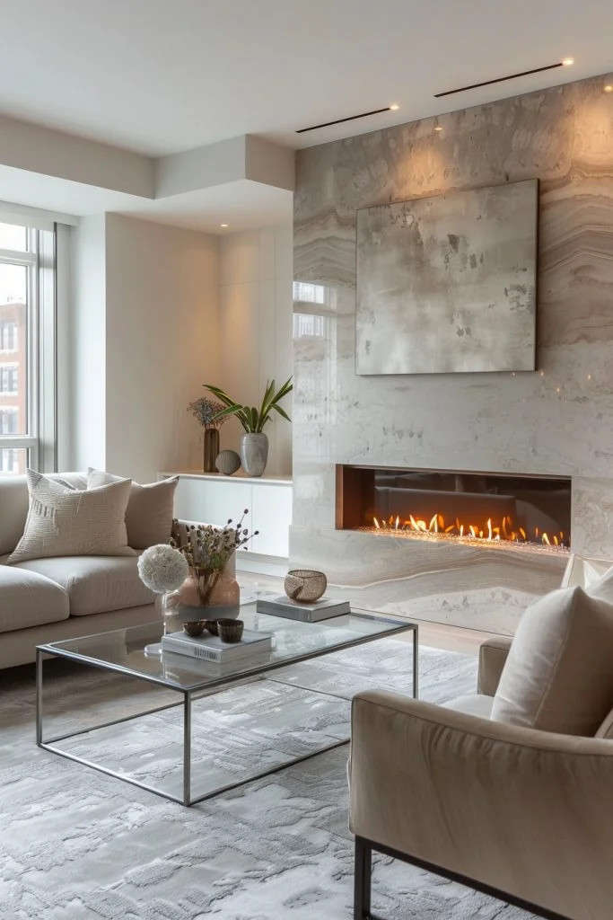 Minimalist Fireplaces for Elegant Living Rooms