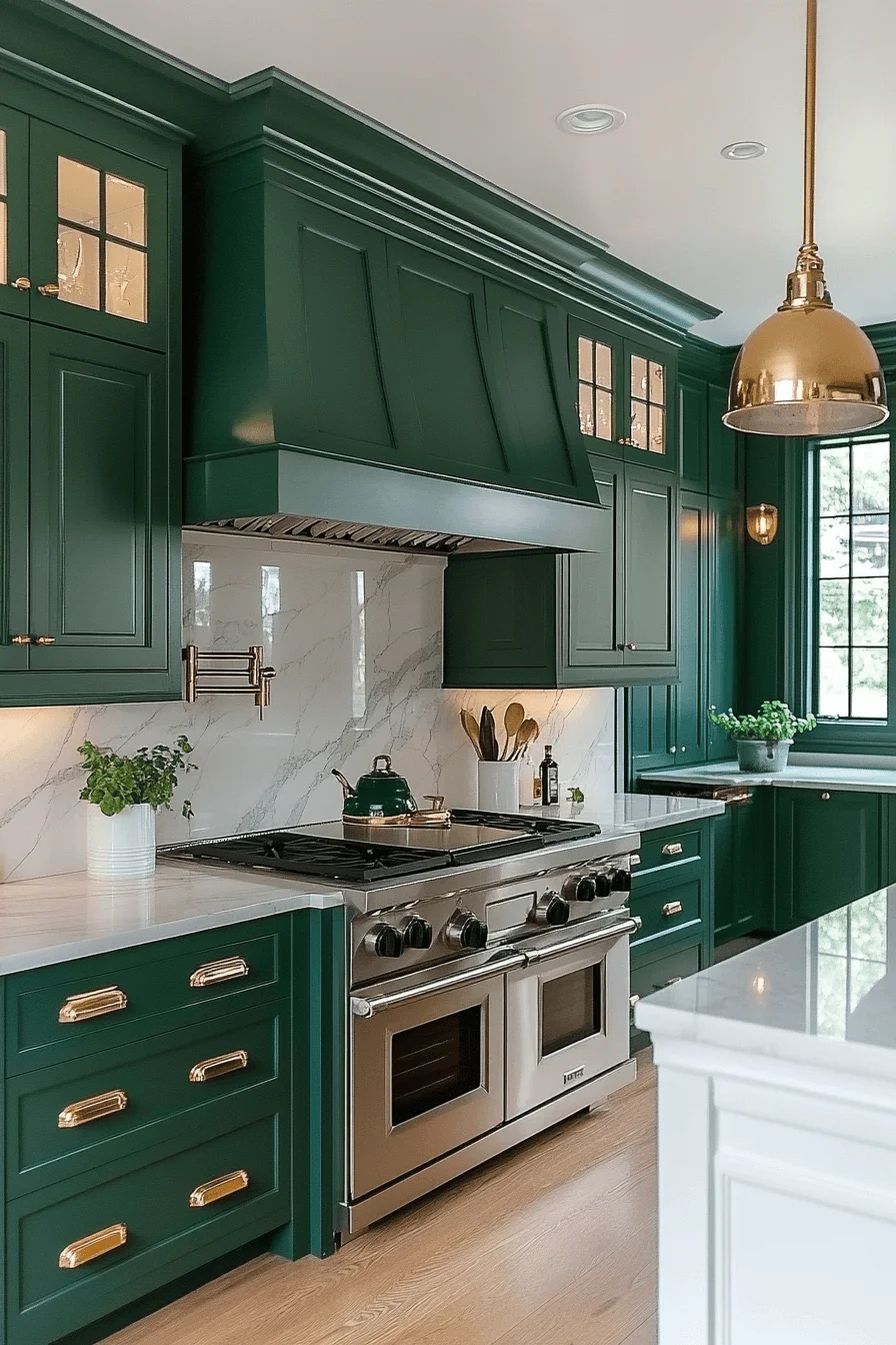Emerald Green Kitchen Cabinets