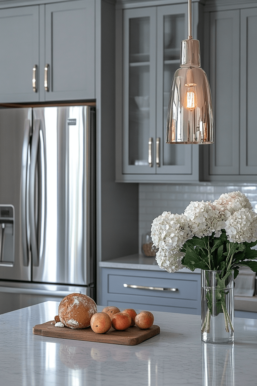Subtle Silver Glow Light Gray Kitchen Cabinets light gray kitchen cabinets