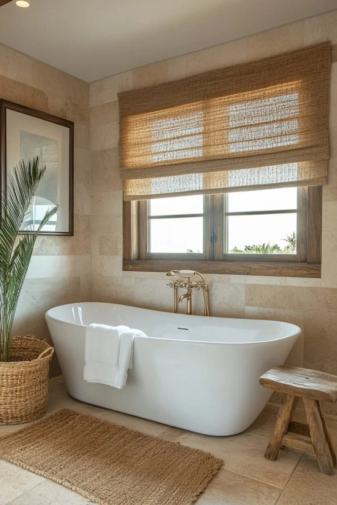 Serene Coastal Bathroom Ambiance