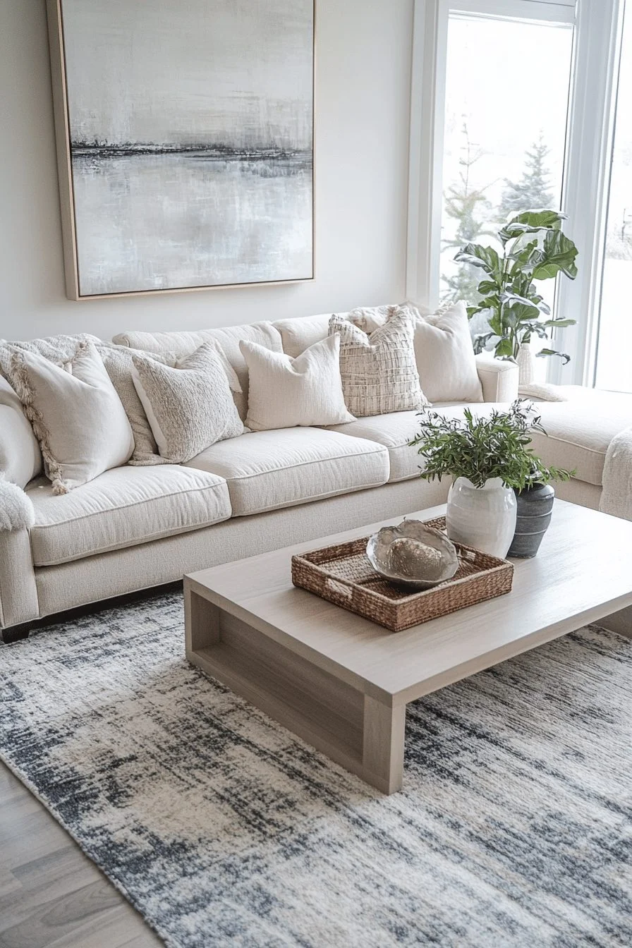 Minimalist contemporary living room