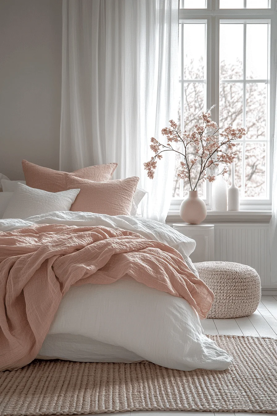 modern feminine bedroom