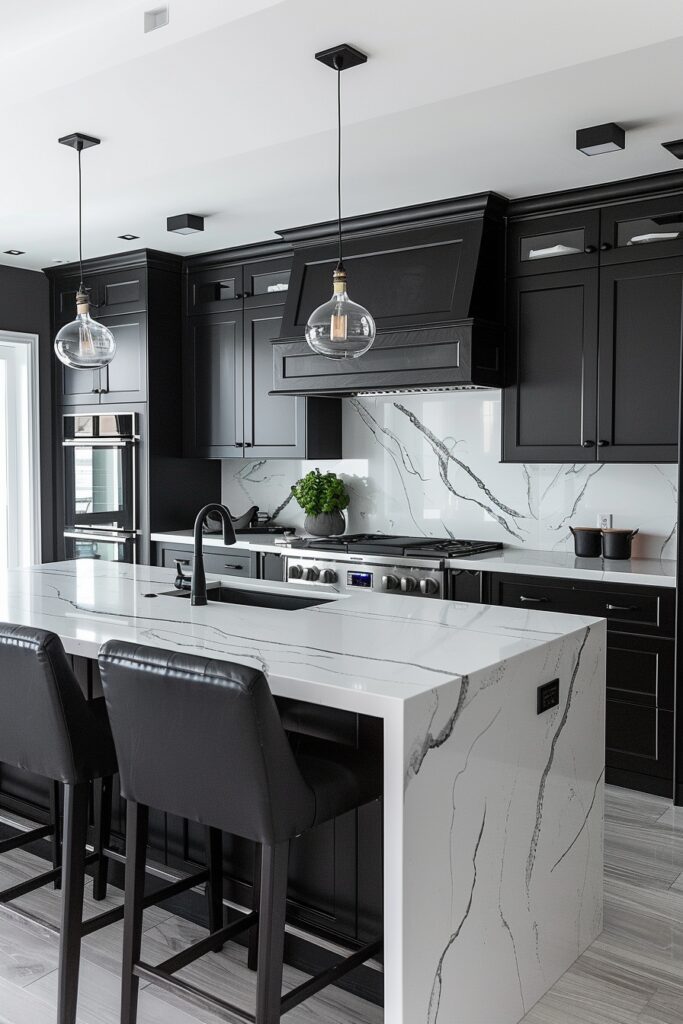 Chic Monochrome Kitchens