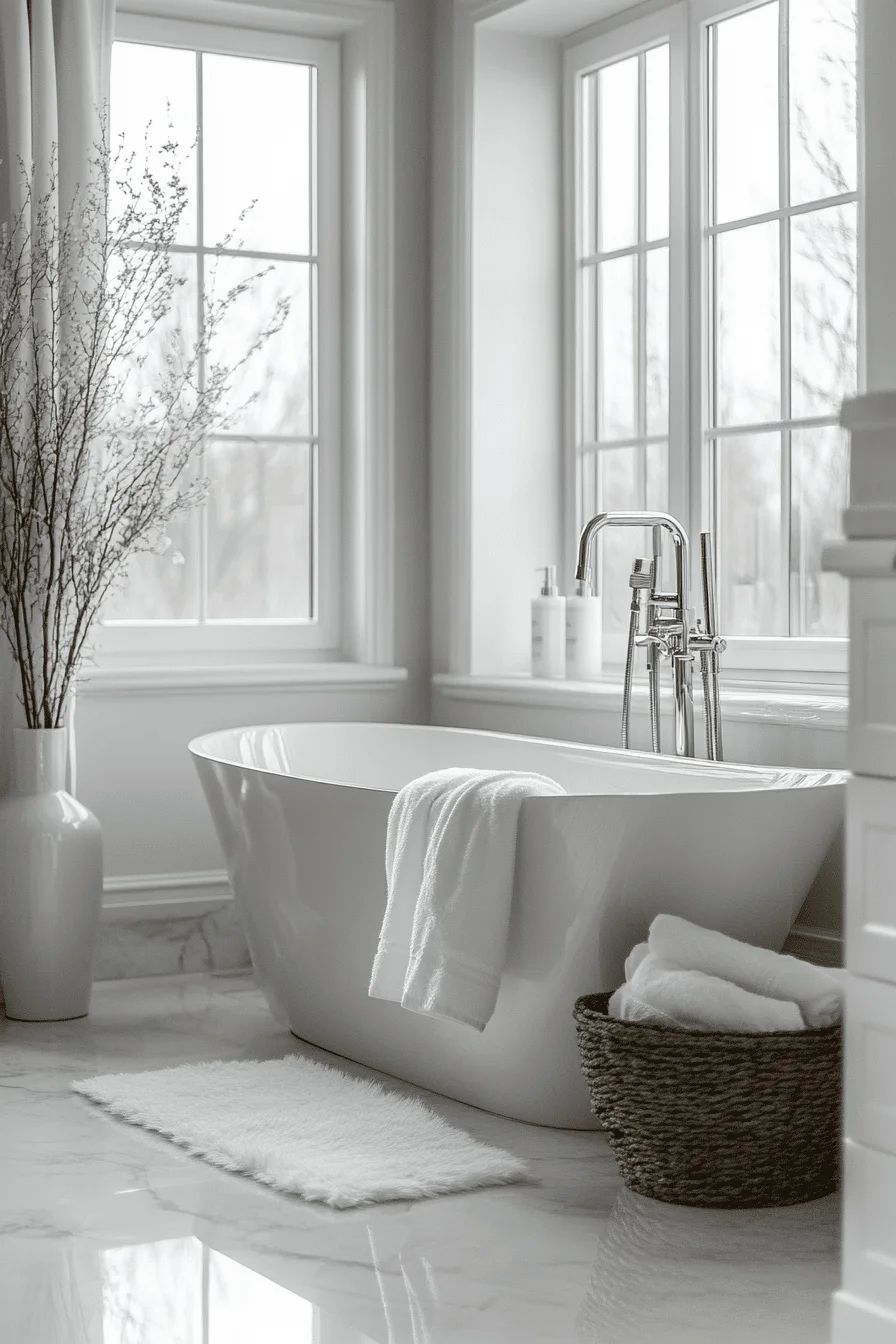 monochromatic bathroom