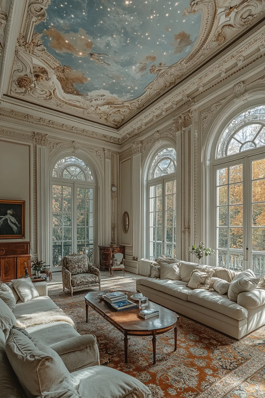 neoclassical interior living rooms