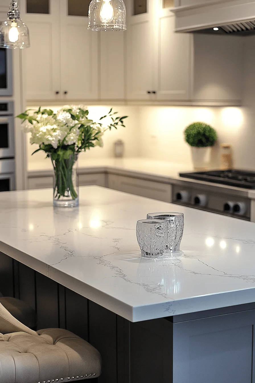 white granite countertops