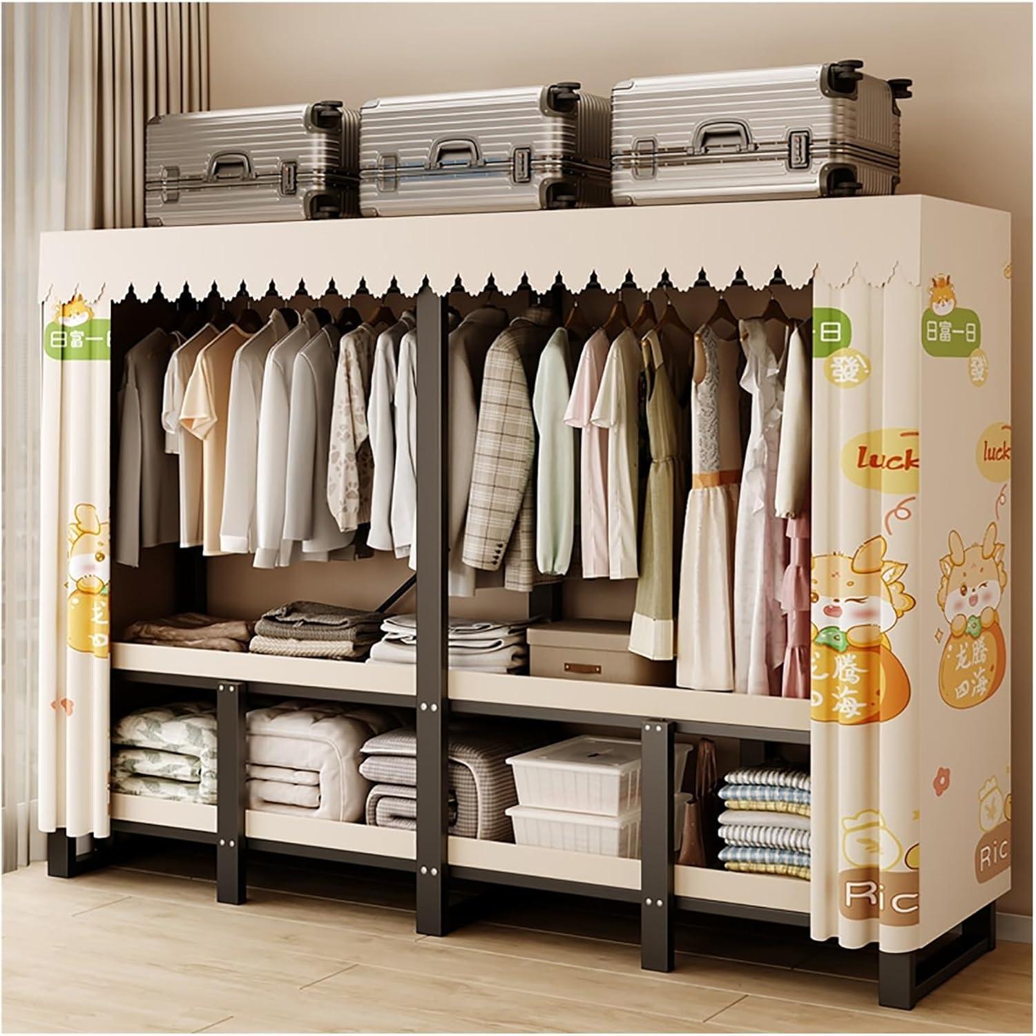 Corner Calm Around A Portable Wardrobe Closet