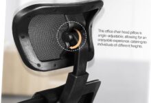 Homoyoyo Office Chair Headrest Offers Breathable Mesh And Quiet Neck Support