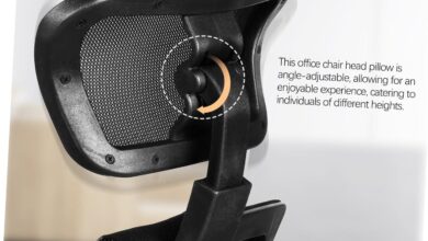 Homoyoyo Office Chair Headrest Offers Breathable Mesh And Quiet Neck Support